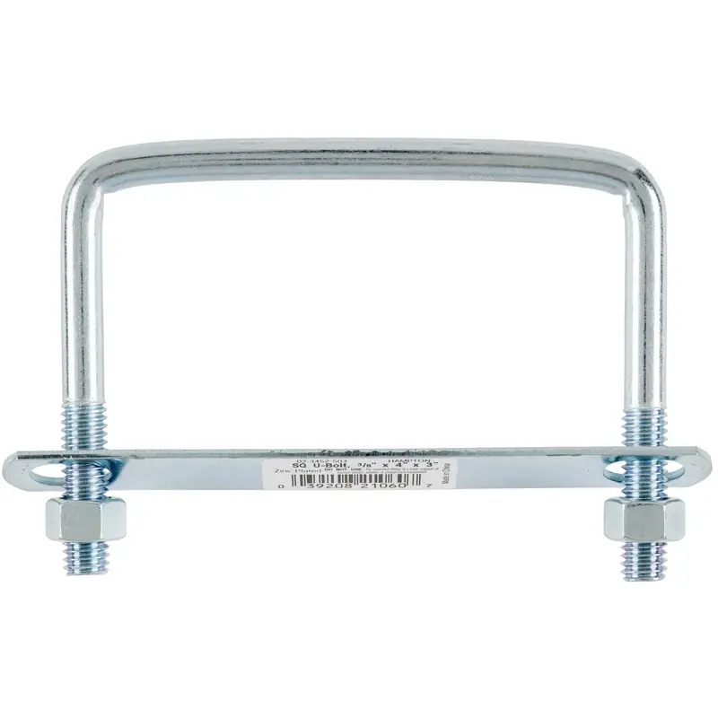 3/8 In. X 4 In. W X 3 In. L Coarse Zinc-plated Steel Square Bend U Bolt