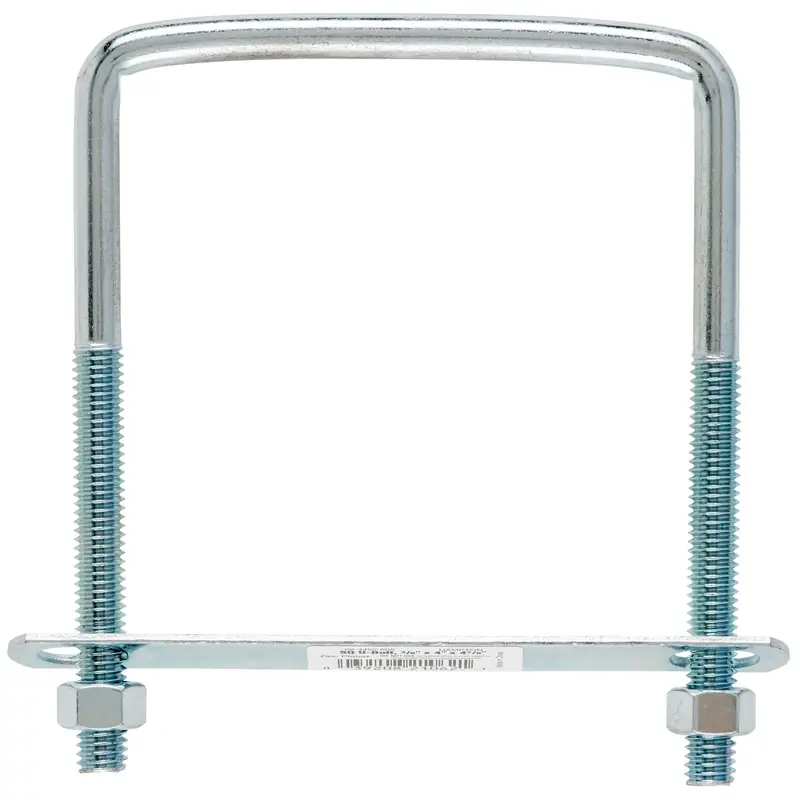 3/8 In. X 4 In. W X 5 In. L Coarse Zinc-plated Steel Square Bend U Bolt