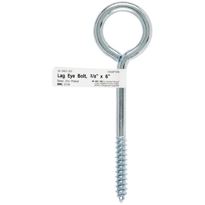 3/8 In. X 6 In. L Zinc-plated Steel Lag Thread Eyebolt