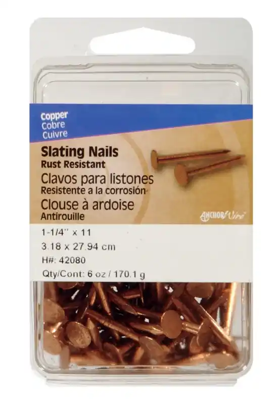 1-1/4 In. Slate Copper Nail Flat Head