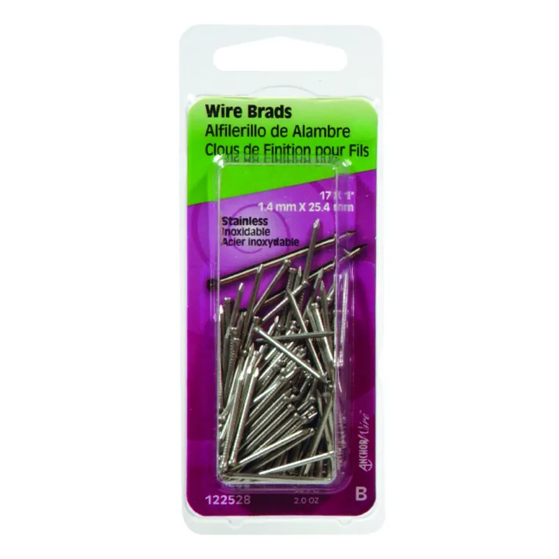 17 Ga. X 1 In. L Stainless Steel Brad Nails 1 Pk 2 Oz