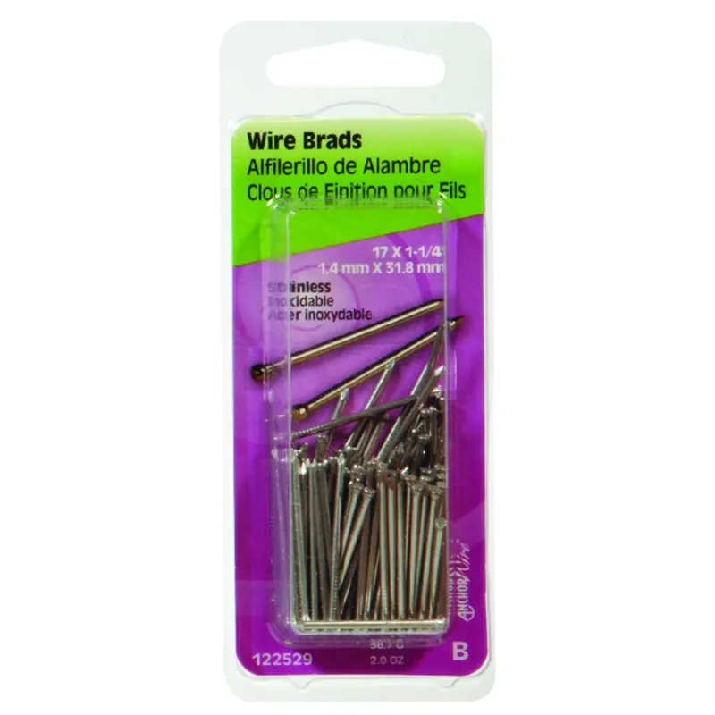 17 Ga. X 1-1/4 In. L Stainless Steel Brad Nails 1 Pk 2 Oz