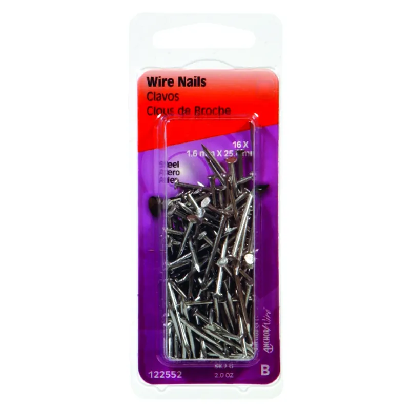 Bright Wire Nails, 1-in. X 16, 2-oz.