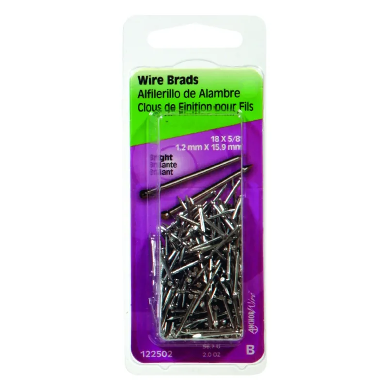 Anchor Wire 18 Ga. X 5/8 In. L Bright Steel Brad Nails 1 Pk 2 Oz