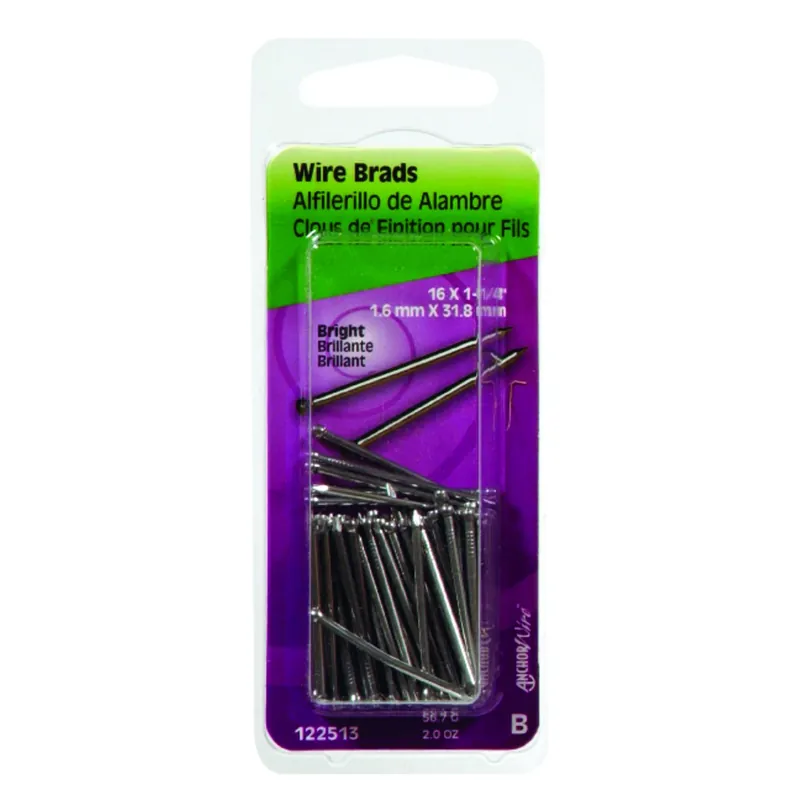 Anchor Wire 16 Ga. X 1-1/4 In. L Bright Steel Brad Nails 1 Pk 2 Oz