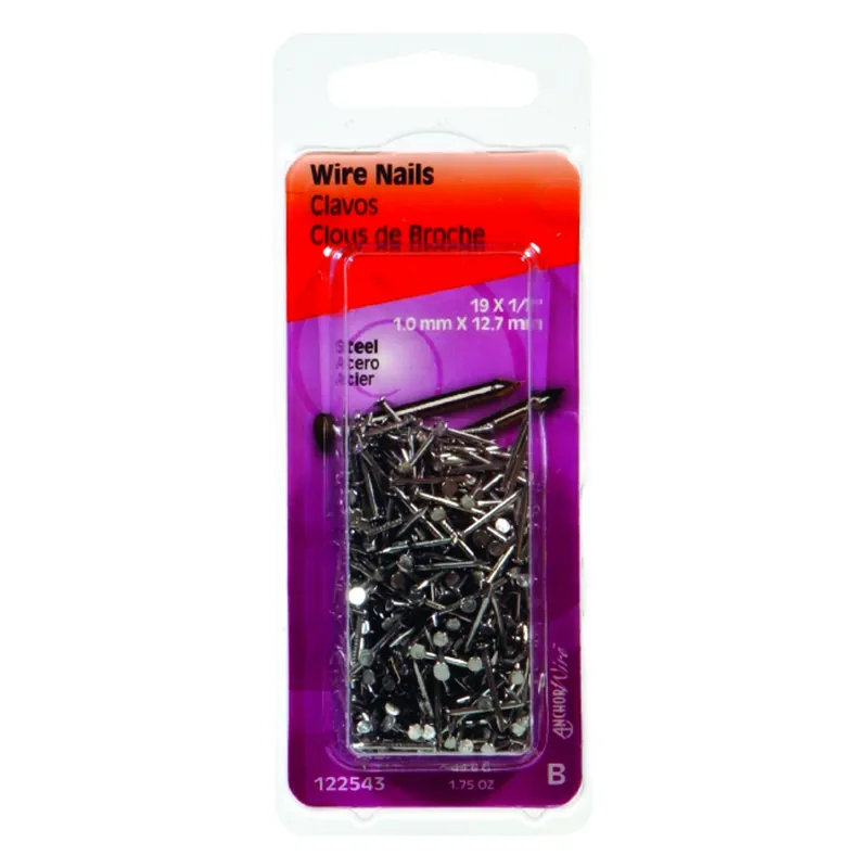 Anchor Wire 19 Ga. X 1/2 In. L Bright Steel Wire Nails 1 Pk 1.75 Oz