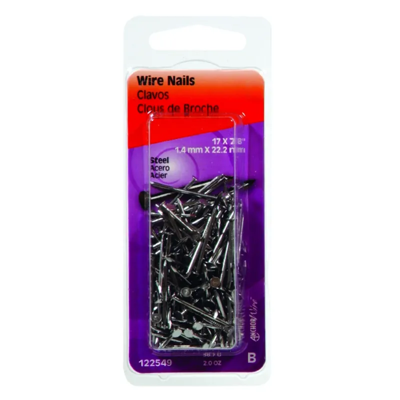 Anchor Wire 17 Ga. X 7/8 In. L Bright Steel Wire Nails 1 Pk 2 Oz