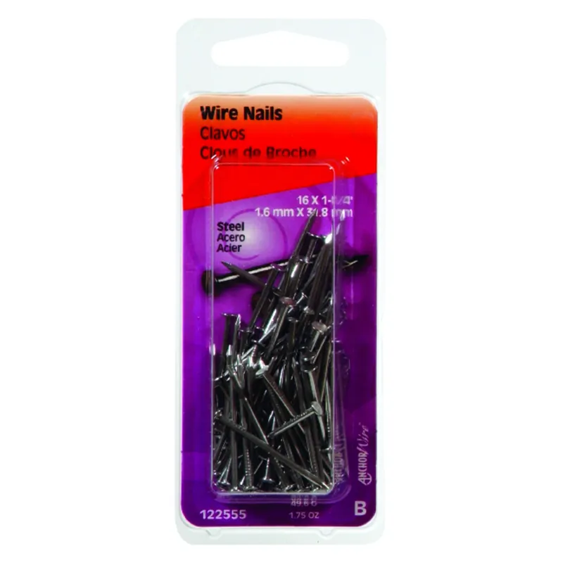 Anchor Wire 16 Ga. X 1-1/4 In. L Bright Steel Wire Nails 1 Pk 1.75 Oz
