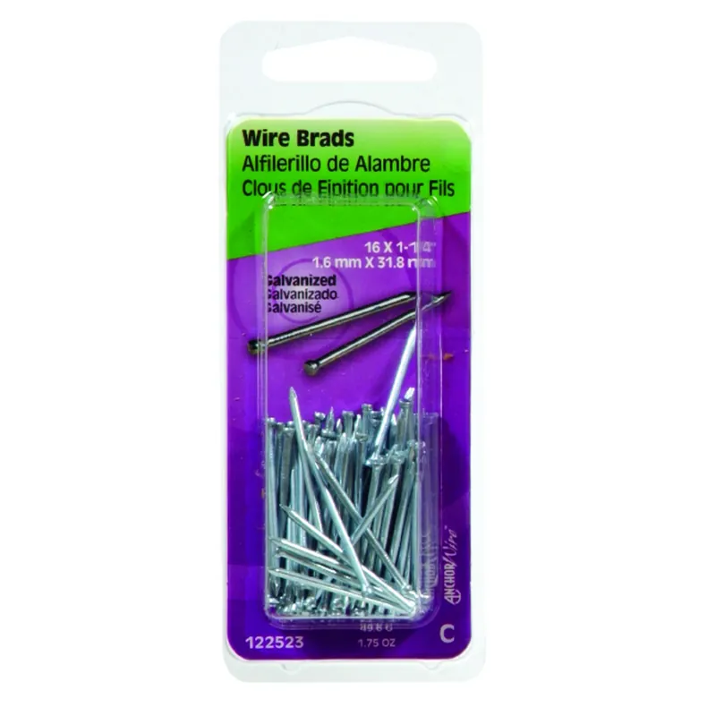 16 Ga. X 1-1/4 In. L Galvanized Steel Brad Nails 1 Pk 1.75 Oz