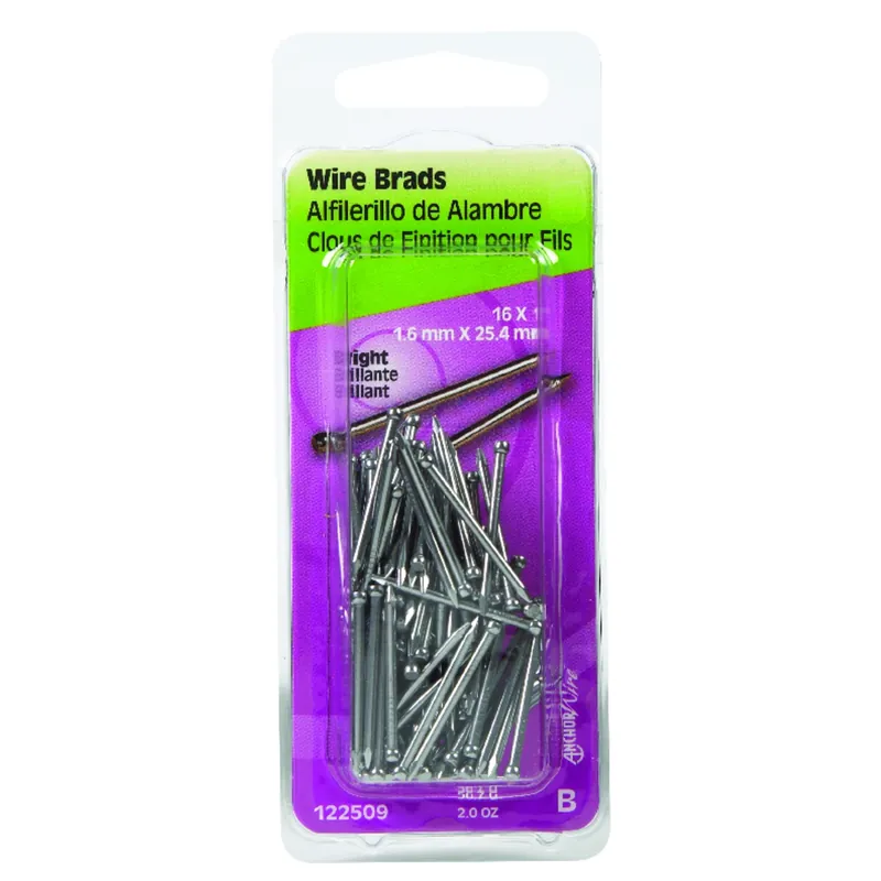 Anchor Wire 16 Ga. X 1 In. L Bright Steel Brad Nails 1 Pk 2 Oz
