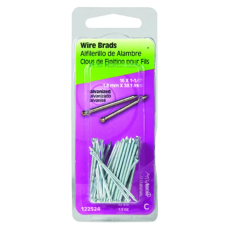 16 Ga. X 1-1/2 In. L Galvanized Steel Brad Nails 1 Pk 1.5 Oz