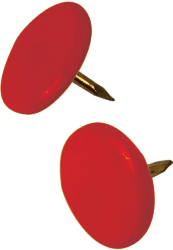 5/16 In. L Red Steel Thumb Tacks 40 Pk