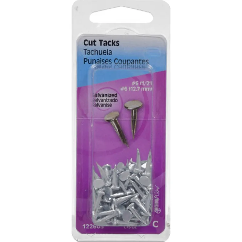 No. 6 X 1/2 In. L Galvanized Silver Steel Cut Tacks 1 Pk