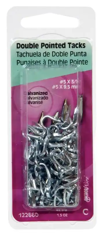 No. 5 X 3/8 In. W X 0.375 In. L Galvanized Steel Double Point Tack Staple 5 Ga. 1.5 Oz