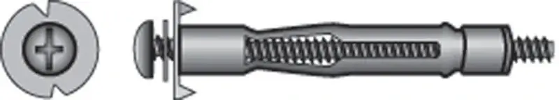 1/8 In. D X 1/8 X-short In. L Metal Pan Head Hollow Wall Anchors 20 Pk
