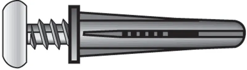 0.4 In. D X 0.75 In. L Plastic Pan Head Conical Anchor 75 Pc