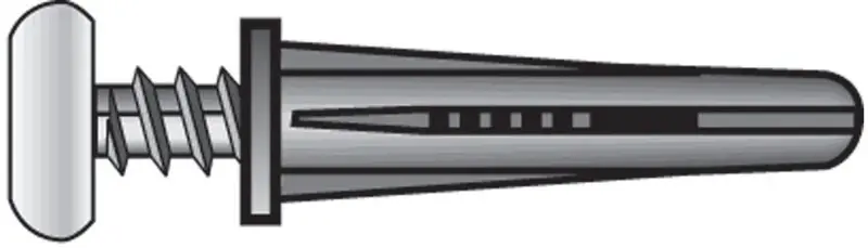 .25 In. D X 1-3/8 In. L Plastic Pan Head Conical Anchor 20 Pc