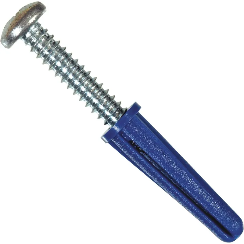 .25 In. D X 1-3/8 In. L Plastic Pan Head Conical Anchor 2 Pk