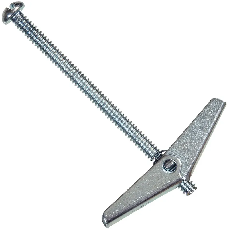1/4 In. D X 3 In. L Round Zinc-plated Steel Toggle Bolt 6 Pk