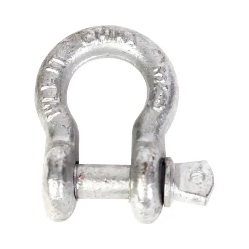Hot Dipped Galvanized Forged Steel Anchor Shackle 400 Lb 1/4 In Eye