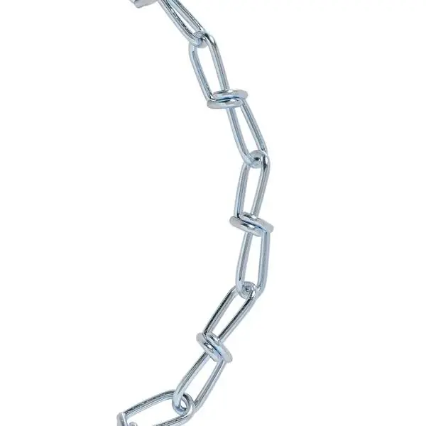 A15922 2/0 Double Loop Chain, 20 Feet, Low Carbon Steel, Electro-galvanized
