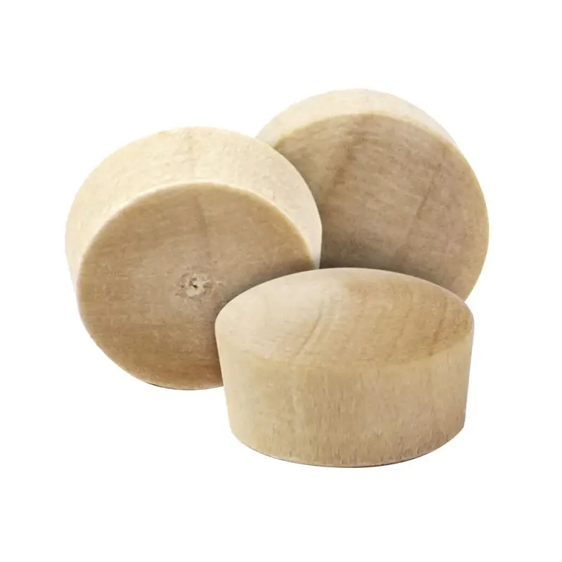Round Birch Head Plug 3/8 In. D X .38 In. L 25 Pk Natural