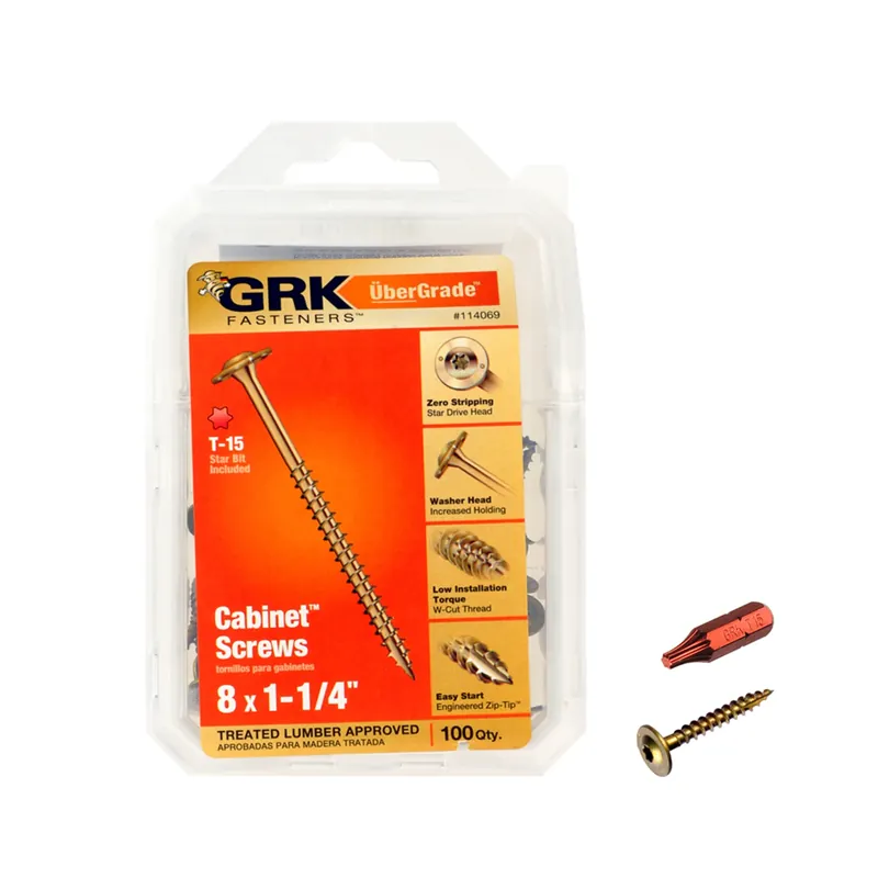 No. 8 X 1-1/4 In. L Star Climatek W-cut Cabinet Screws 100 Pk