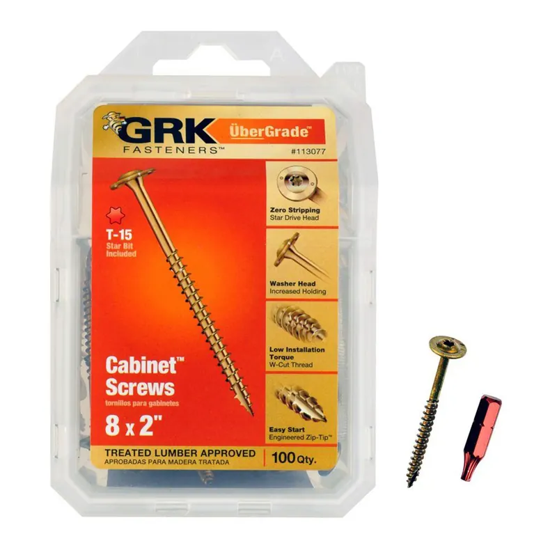 No. 8 X 2 In. L Star Climatek W-cut Cabinet Screws 100 Pk