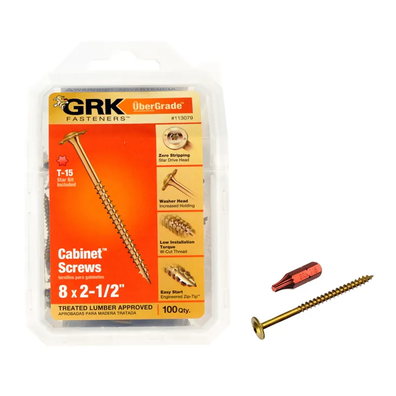 No. 8 X 2-1/2 In. L Star Climatek W-cut Cabinet Screws 100 Pk