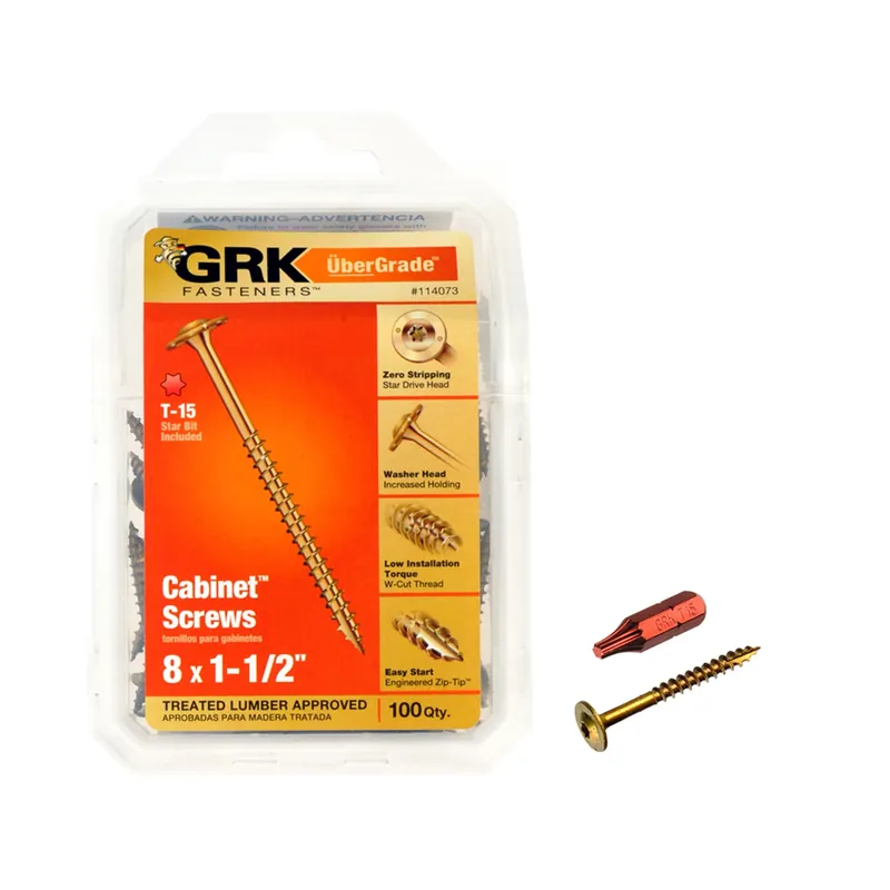 No. 8 X 1-1/2 In. L Star Climatek W-cut Cabinet Screws 100 Pk