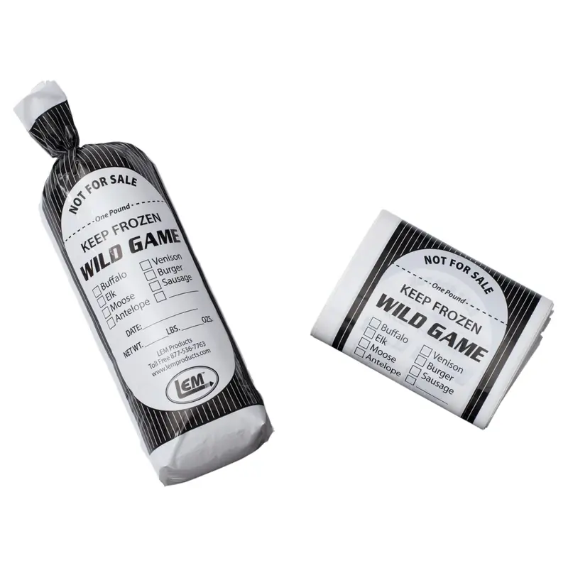 1 Lb Black/white Wild Game Freezer Bags 1 Pk