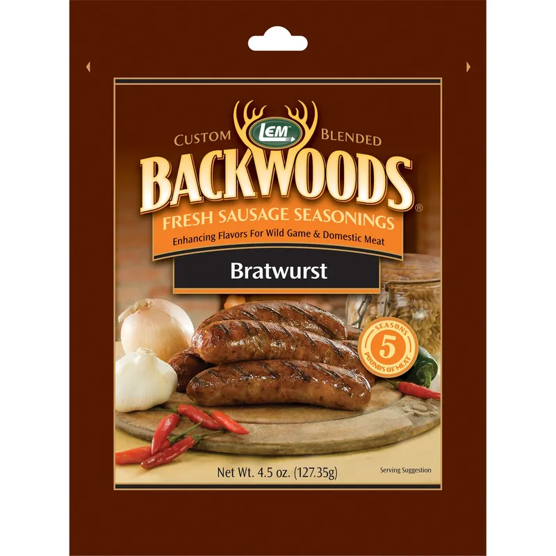 Backwoods Fresh Bratwurst Seasoning Sausage Mix 4.5 Oz For Delicious Sausages