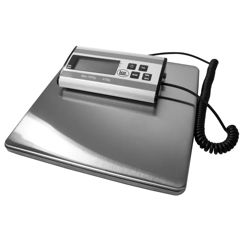 Silver Digital Food Scale 330 Lb Capacity With Stainless Steel Surface