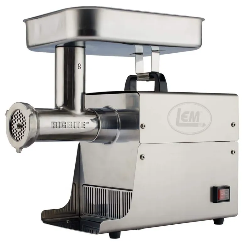 Big Bite 8 Dual Grind Meat Grinder 0.5hp Silver