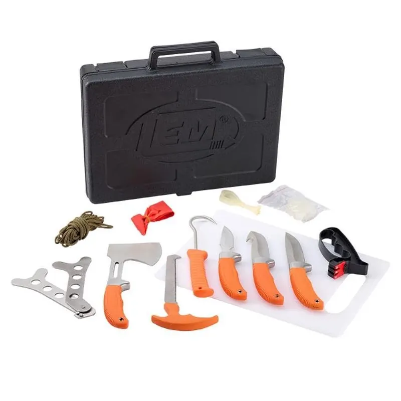 14-piece Stainless Steel Kitchen Knife Set – Orange Handles