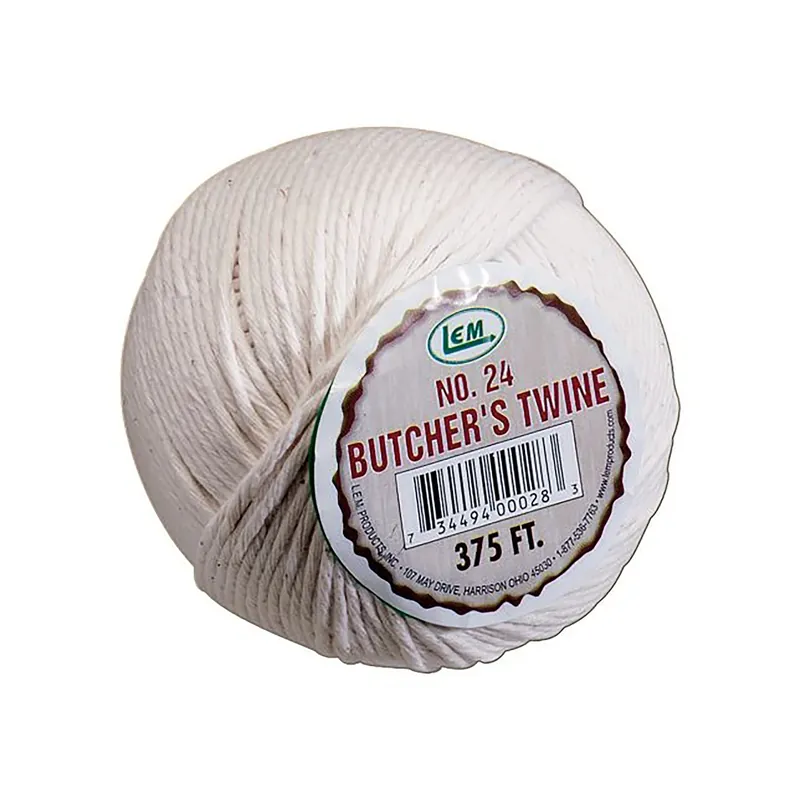 No. 24 Diameter X 375 Feet Long White Twisted Cotton Poly Blend Butcher Twine