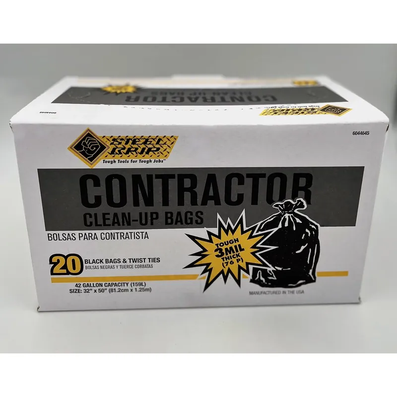 42 Gal No Scent Contractor Bags Twist Tie 20 Pk