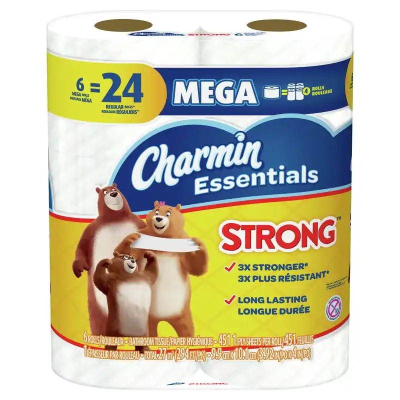 Strong Toilet Paper 6 Rolls 451 Sheet