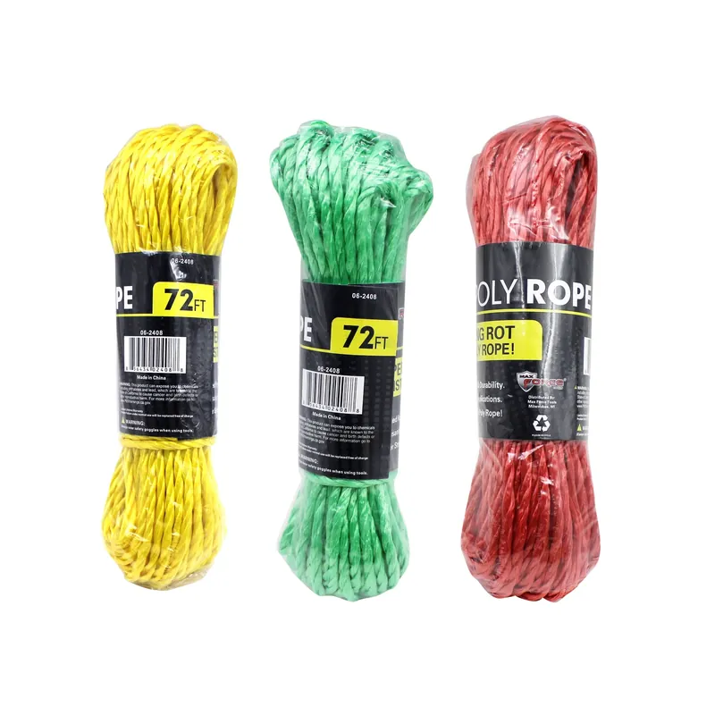 0.25 In. D X 72 Ft. L Assorted Twisted Poly Rope