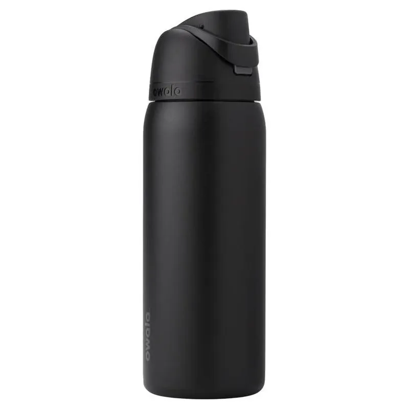 Owala Freesip 32 oz Stainless Steel Dark Water Bottle With Spill‑proof Spout – Bpa‑free
