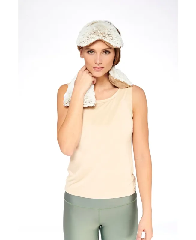 Marshmallow Microwavable Neck Wrap 19" Brown/gray