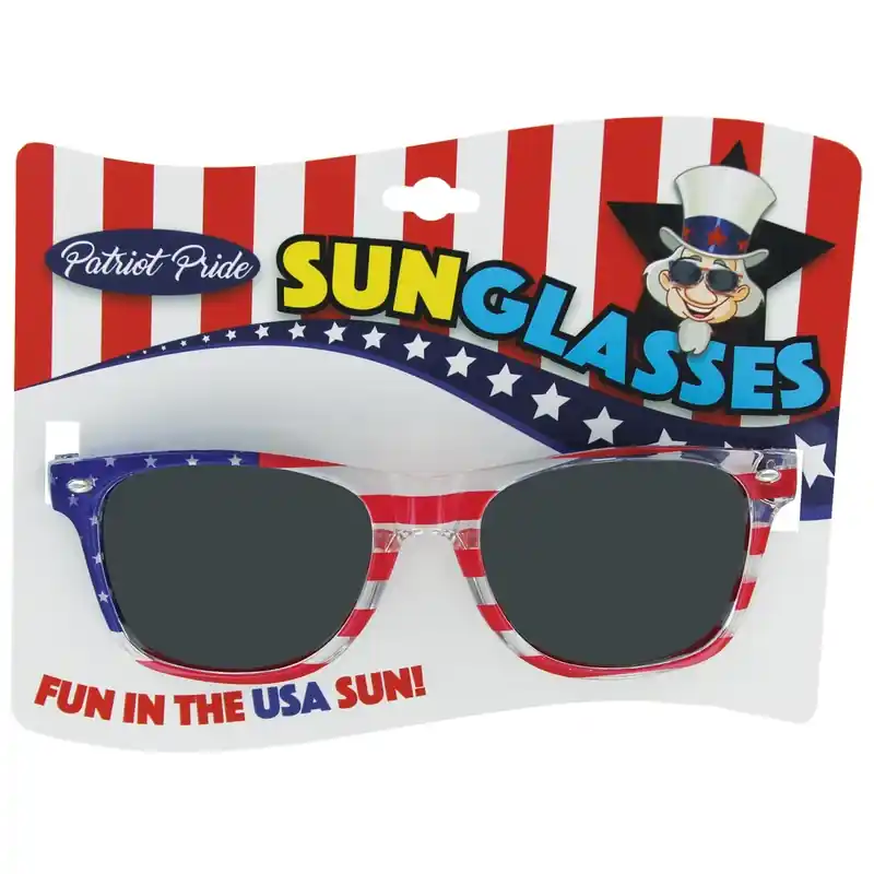 Dm Merchandising Patriotic Pride American Flag Sunglasses Plastic 1 Pk