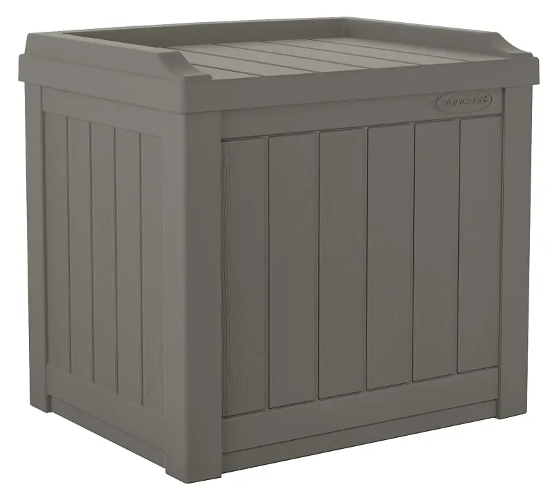 Resin Deck Box / Seat, Stoney Color, 22 Gallons