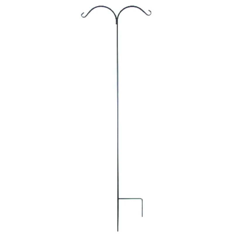 Black Wrought Iron 84 In. H Double Crook Plant Hook 1 Pk