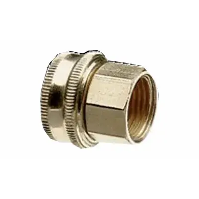 Threaded Pipe To Hose Connector, Brass, Swivel, Double Female 1/2 Npt X 3/4 In. Nh