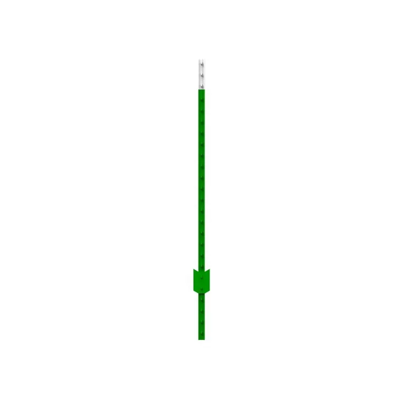 1.38 In. H X 1.63 In. W X 5.5 Ft. L Powder Coated Green Steel Studded T-post