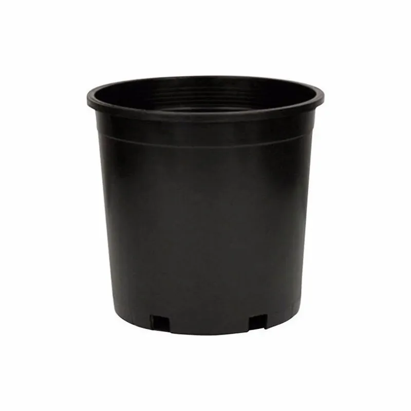 Hc Companies Marina 11-1/2 In. H X 11 In. D Plastic Flower Pot Black