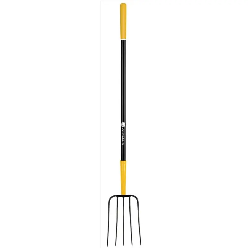 5 Tine Steel Manure Fork With 48 Inch Fiberglass Handle