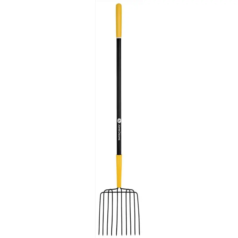 10 Tine Steel Bedding Fork With 48 In. Fiberglass Handle