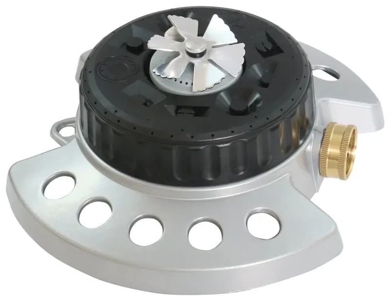 Ym15092u 9-pattern Metal Turret Lawn Sprinkler